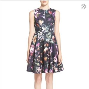 “Inesia” Floral Print Fit & Flare Dress